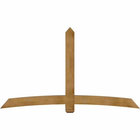 Ekena Millwork Bellingham Rough Sawn Timber Gable Bracket, Western Red Cedar, 96"W x 56"H x 6"D x 6"F, 14/12 Pitch GBW096X56X0606BEL00RWR